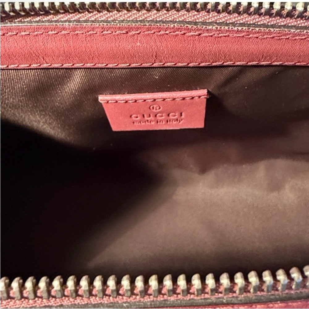Gucci Pink and Tan Floral GG Canvas Make Up Bag - Picture 5 of 8